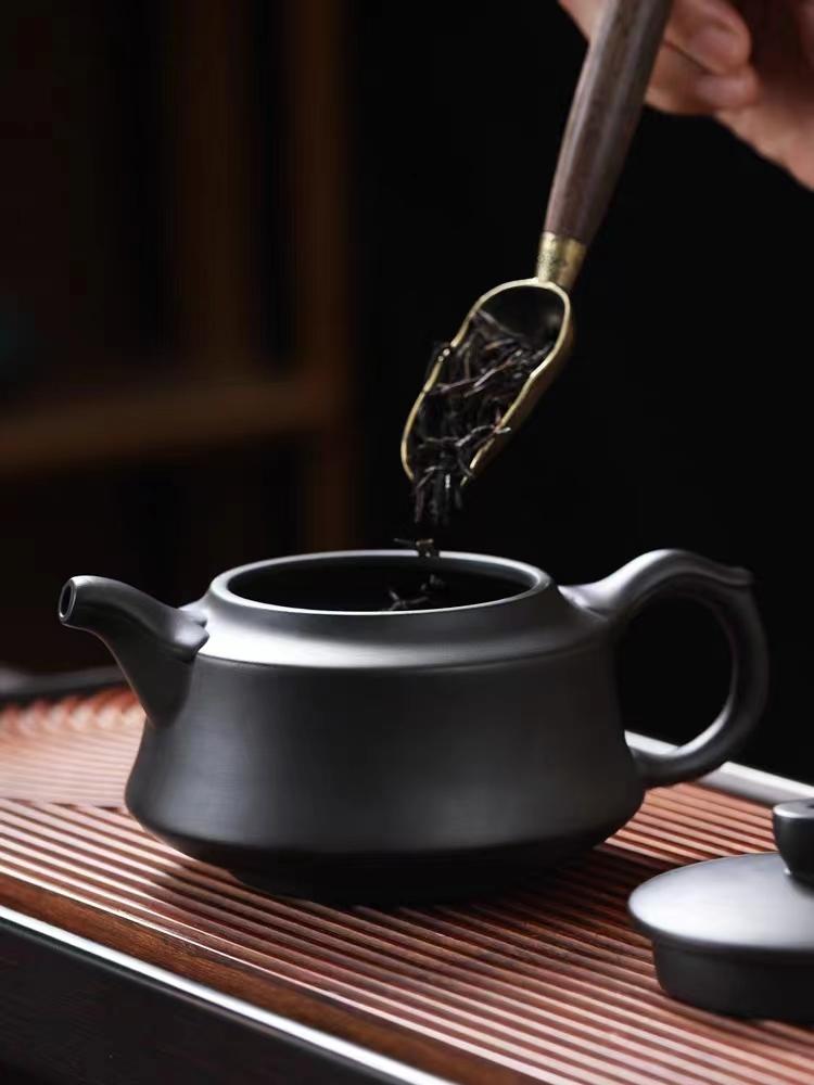 黑泥紫砂功夫茶具套裝家用簡約泡 茶器整套高檔紫砂茶具中式送禮用